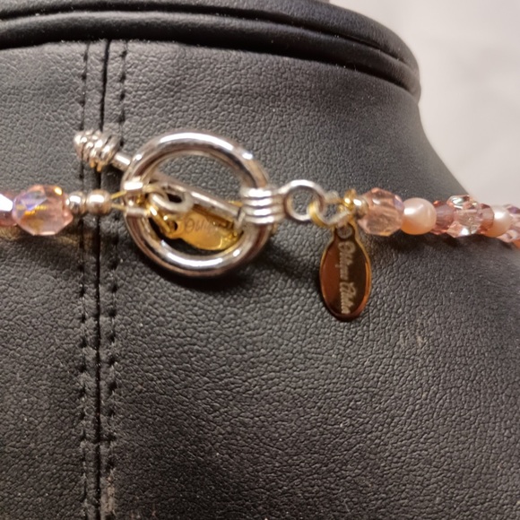 Artisan Genuine Amber Crystal & Fresh water pearl Necklace - Picture 3 of 3